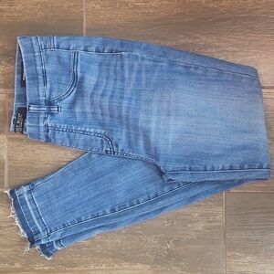 Judy Blue Womens Denim Jeans Sz 9/29 Skinny Frayed Hem Light Wash Stretch